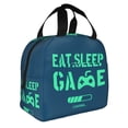 thumbnail image 3 of ZICANCN Insulated Lunch Bag for Women Men, Eat Sleep Game Design Print Blue Reusable Cute Lunch Bags for Picnic School Work Office, 3 of 8