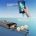 thumbnail image 2 of RBSTOSTO Portable Power Bank Charger,40000mAh Power Bank Flashlight 5V3.1A Fast Charger and Built in Out/Input Cables 10W Wireless Charger for Smart Devices and Cell Phones (Orange), 2 of 7