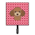 thumbnail image 1 of ""Caroline'S Treasures Gancho De Pared Con Corazones De Caniche Marrón Chocolate, Pequeño, Multicolor"", 1 of 1