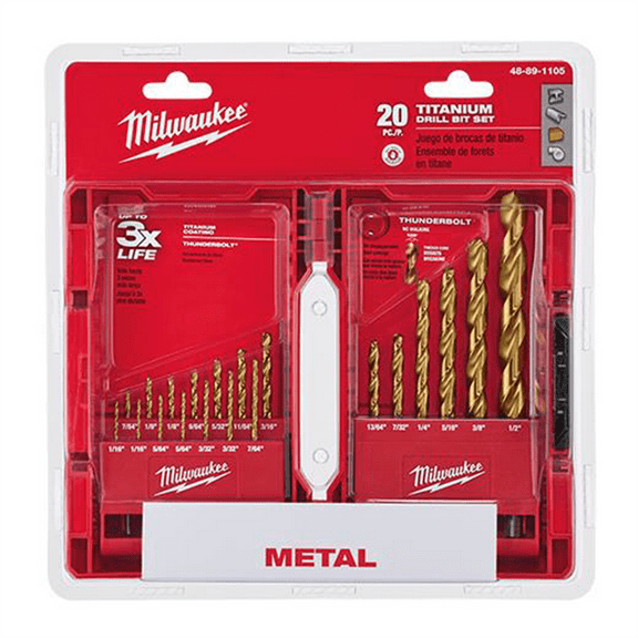 Milwaukee Tool THUNDERBOLT Titanium Drill Bit Set ‐ 20PC
