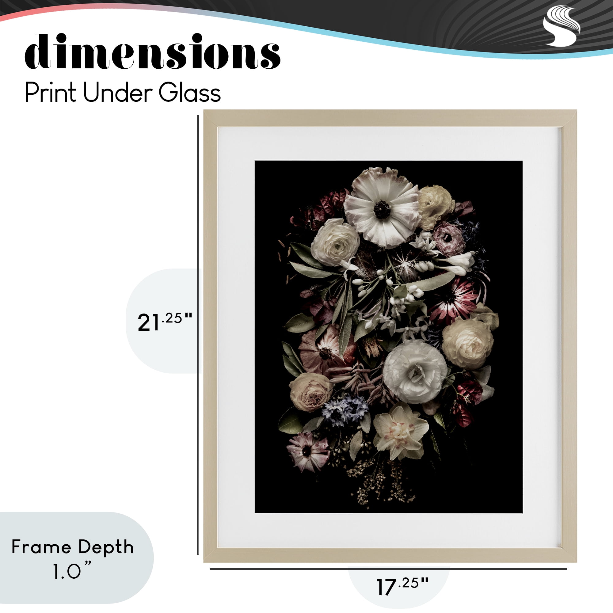 Stupell Industries Pale Yellow Roses Cluster Birch Framed Print Under Glass, design by Carl Kravats