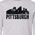 thumbnail image 4 of Inktastic Pittsburgh Skyline Grunge Long Sleeve Youth T-Shirt, 4 of 5