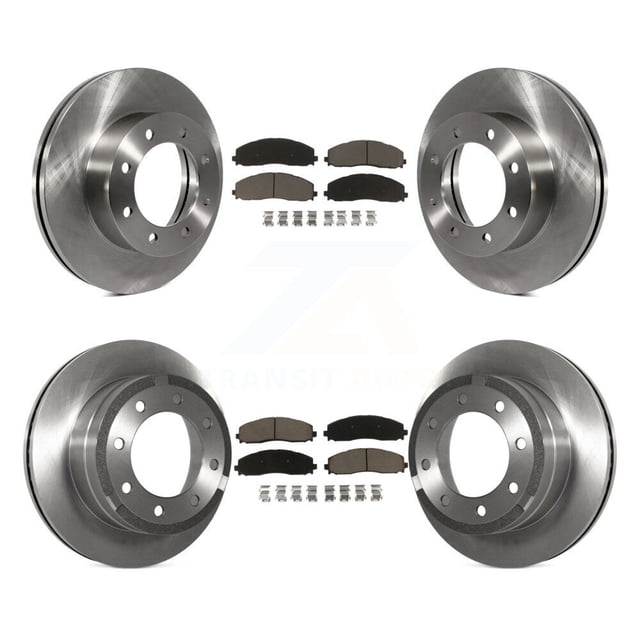 CMX Front Rear Disc Brake Rotors and Ceramic Pads Kit for Car Ford F-250 Super Duty F-350 4WD K8C-100888