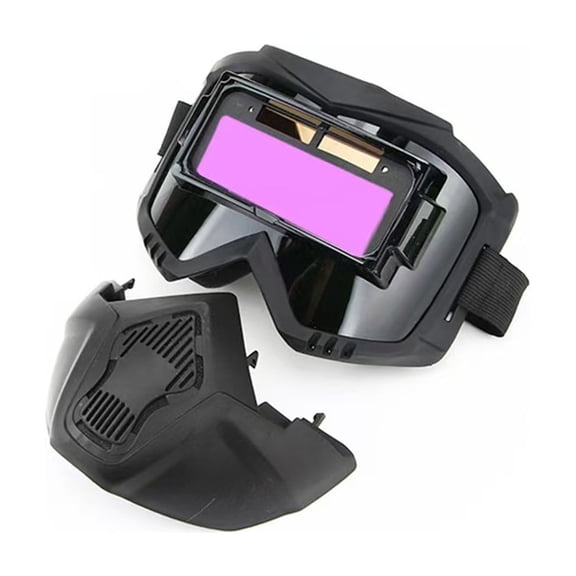 PuSpu Auto-Darkening Welding Helmet - Head-Mounted Fully Automatic Photoelectric Welding Cover with Fast-Reacting Lens, Detachable Split Face Mask, Lightweight Design for Welding Safety & Comfort