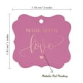 thumbnail image 7 of Inkdotpot Hang Tags Made With Love Wedding Favor Bracket Shape Gift Tags Real Rose Gold Foil Bonbonniere Tag Pack Of 50, 7 of 7