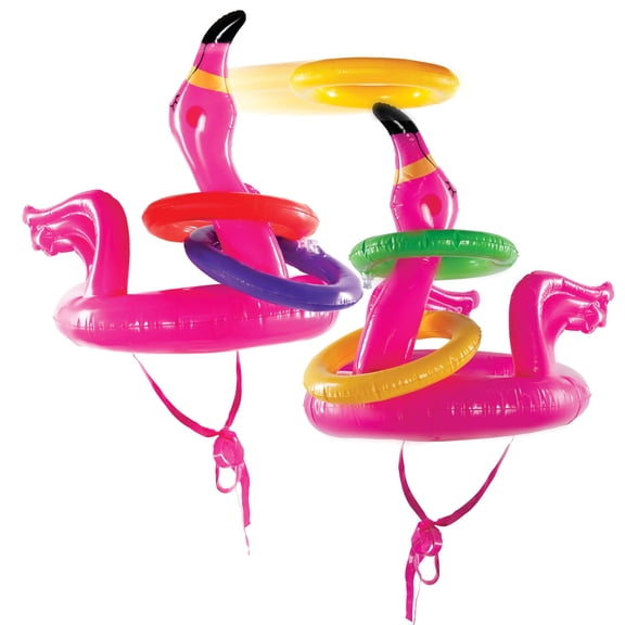 Top Race Flamingo Ring toss Games for Kids Outdoor, Inflatable Pool Toys, Pool Games, Swimming Pool Fun, Carnival Games, Pool Accessories for Kids 3,4,5,6,7,8,9,10 and Family - Pool Toys..