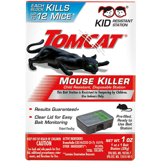 Tomcat Mouse Killer Child Resistant, Disposable Station (1 Preloaded
