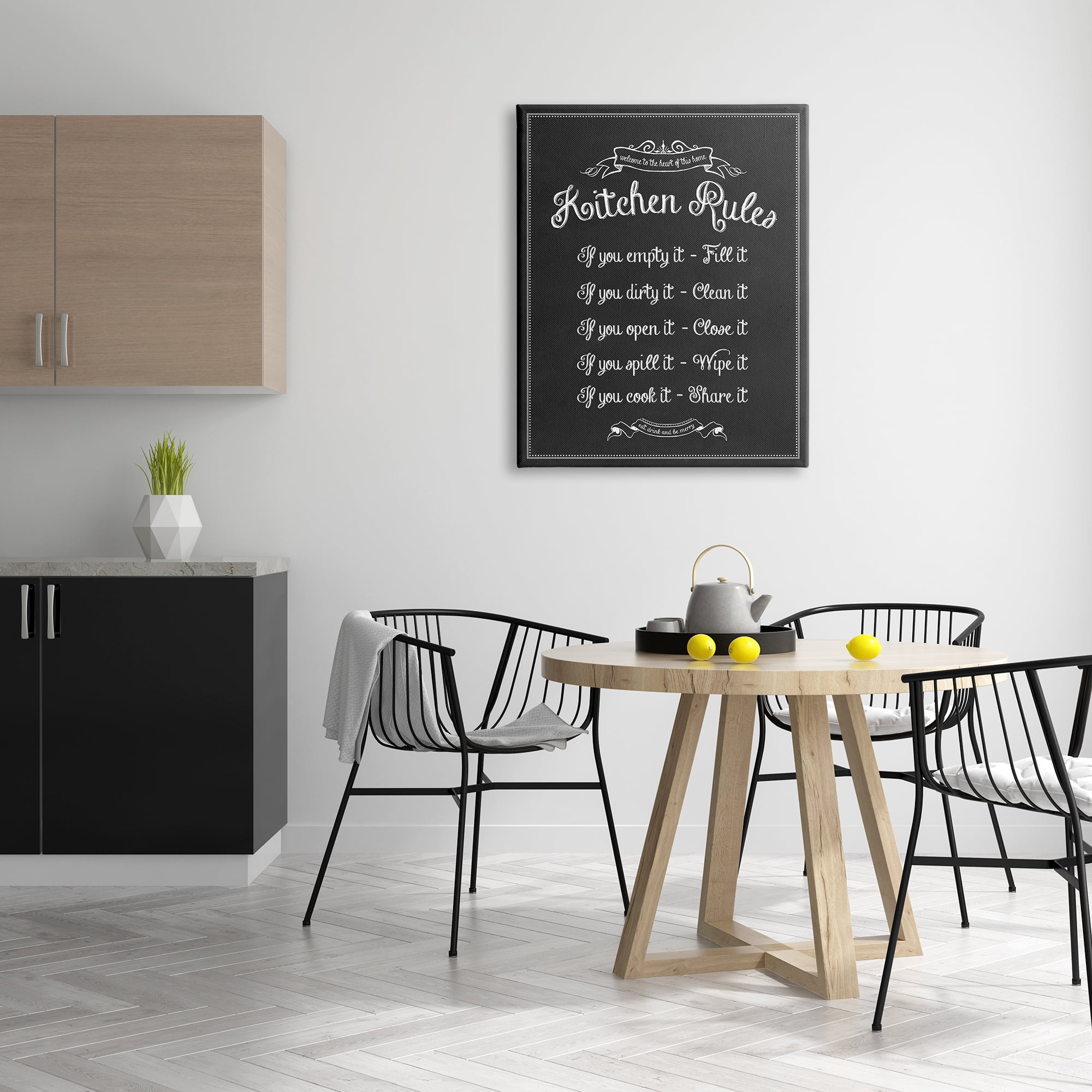 Stupell IndustriesKitchen Rules Chalkboard Vintage SignCanvas Wall Art by Lettered and Lined