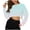 Mint Green1, variant on Jalioing Crop Tops for Women Gradient Crew Neck Long Sleeve Trendy Tops Summer Fashion Going Out Shirts