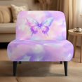 thumbnail image 2 of HELLHERO Pastel Butterfly Sky Elastic Bottom Armless Accent Chair Protector with Decorations, Comfortable Armless Chair Slipcover, 2 of 8