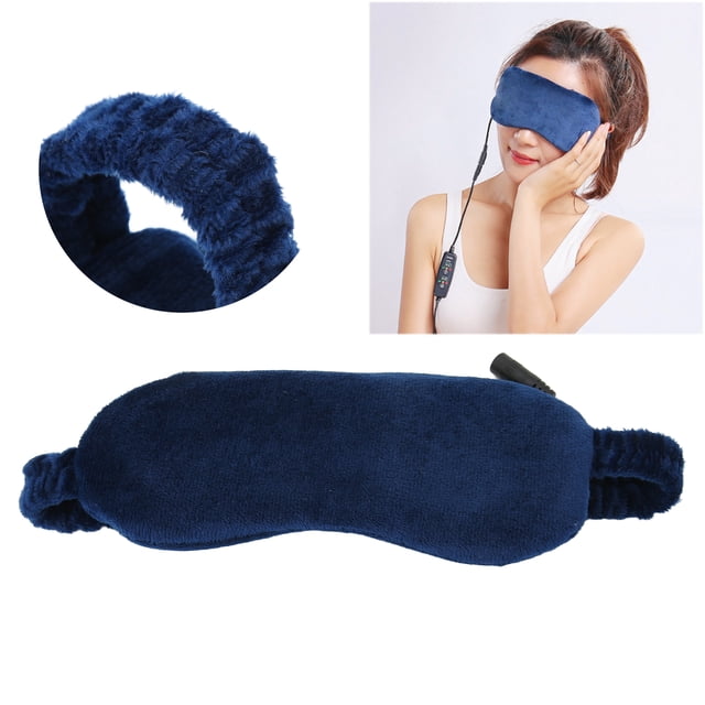Heated Eye Patch, Heating Eye Patch With USB Flannel Heated Massage Eye Patch Electric Eye Heating Pad Steam Warm Compress Eye Patch For Dry Eye And Remove Stye Eye Dark Circles