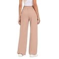 thumbnail image 5 of QASIEATN Women Fleece Baggy Sweatpants with Pockets Wide Straight Leg High Waist Joggers Pants Winter Clothes, 5 of 7
