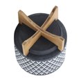 thumbnail image 2 of Sagebrook Home Ceramic 10" Aztec Planter On Wooden Stand, Gray, Round, Ceramic, Contemporary, 10"L X 10"W X 11"H, Aztec, 2 of 9