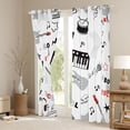 thumbnail image 3 of Homewish Cartoon Guitar Piano Blackout Curtains Set of 2 (52x84 Each) for Kids, Rock and Roll Window Curtains, Kawaii Stars Print Curtains and Drapes, Window Curtains Bedroom Decor, 3 of 6