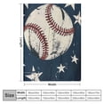 thumbnail image 4 of Creowell  Baseball Throw Blanket Gifts for Boys, Blue Baseball Soft Cozy Plush Flannel Blanket for Kids Bedroom, Baseball Sport Fuzzy Blanket with Stars for Toddler Couch Bed Sofa Decor  White, 4 of 6