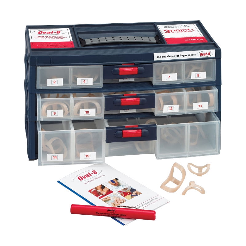 3pp Oval8 Finger Splint Kit Box + Splints)