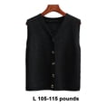 thumbnail image 2 of Sonducket Manténgase a la moda con un chaleco tipo suéter sin mangas para mujer, chalecos tipo suéter para capas, aplicación amplia Prendas para la parte del cuerpo Negro l, 2 of 6