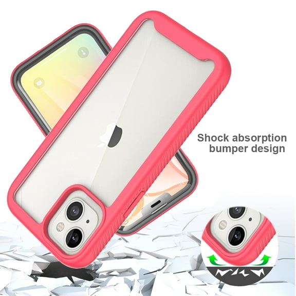 For Apple iPhone 12 Pro Max (6.7") Hybrid 360° Full Body Protective with Built-in Screen Protector Shockproof Bumper TPU Armor Cover ,Xpm Phone Case [Red]