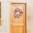 thumbnail image 4 of Corona floral de peonías de 40 cm para decoración navideña de puertas, paredes y ventanas Peonía E, 4 of 6