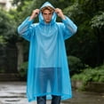 thumbnail image 4 of Gamivast Hooded Rain Poncho Men Waterproof Lightweight Reusable Raincoat With Drawstring Hood Snap Sides Portable Outdoor Rain Gear for Camping Hiking Travel Festival, 4 of 5