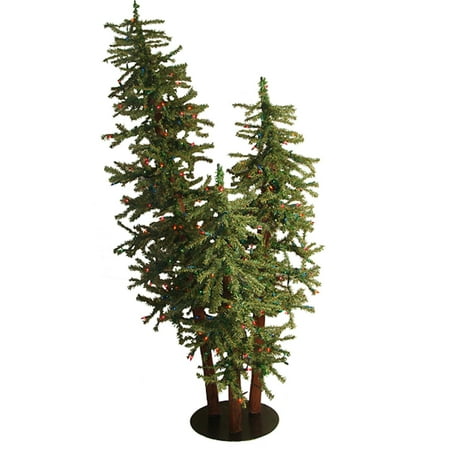 5 pre lit natural alpine artificial christmas tree trio 5 pre lit natural alpine artificial christmas tree trio