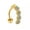 Gold, variant on Fashion Cubic Zircon Glitter Navel Piercing Belly Button Rings Belly Piercing-Silver