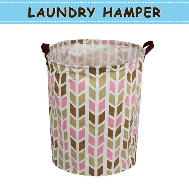 Howarmer Large Laundry Hamper, Round Waterproof Laundry Baskets with