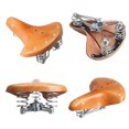 thumbnail image 2 of Bike Seat Retro Cowhide Saddle Comfortable Durable Cycle Saddle Bike Brown without Rope, 2 of 8