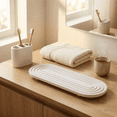 thumbnail image 6 of Kitchen Sink Organizer, Toothbrush Holder Tray Cup Mat, Water Absorbing Sink Pad for Bathroom Counter Washbasin, Quick Dry Stone Organizer Tray,Dark Gray， 1Pcs, 6 of 6
