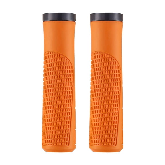 Rubber Handlebar Cover, Bicycle Handle Grip, Ergonomic Non-Slip Soft Rubber Handle, Compatible with Mountain and Road Bikes, Tricycles, Scooters, 22.2mm Diameter, Pack of 2
