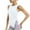 White, variant on Workout Tops for Women ruched Side Split Tank Tops Crew Neck Quick Dry Yoga Shirts Stretchy Activerwear Shirts