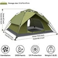 thumbnail image 4 of YUEWO Instant Popup Tents 2-3 Persons,Waterproof Windproof Tents for Camping,2 in 1 Easy Set Up Family Tent with Shelter,Rainfly, Outdoor Dome Tent for Travel,Hiking, 4 of 6