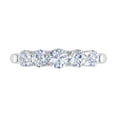 thumbnail image 3 of 1 Carat (ctw) 5-Stone Diamond Wedding Band Ring in 10K White Gold (Ring Size 10.75), 3 of 4