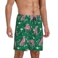 thumbnail image 2 of Sikiie Tropical Leopard Mens Pajama Shorts, Lightweight Lounge Pant with Pockets Soft Sleep Pj Shorts for Men4X-Large, 2 of 6