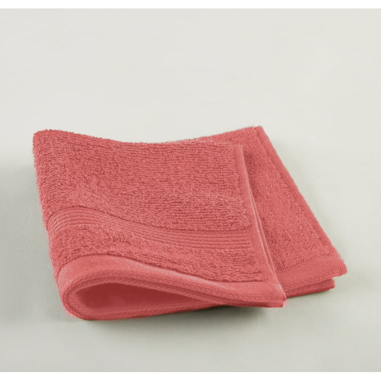 Mainstays Performance Solid Bath Towel 6 Piece Set Island Coral