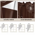 thumbnail image 5 of Brown Swag Valances for Windows, Kitchen Window Curtains Over Sink, Spring Flora Window Treatment Curtains for Living Room/Bedroom Curtains 2 Panel Sets 36"x45", 5 of 8