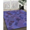 thumbnail image 3 of Ahgly Company Tapis d'Intérieur Rond Lavable en Machine Transitionnel Violet Rebecca, 8 Pieds Rond, 3 of 7