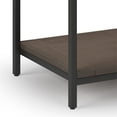 thumbnail image 4 of Allora 22" Square Modern Metal End Table in Walnut Brown/Black, 4 of 6