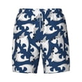 thumbnail image 4 of Lsque Mens Swim Trunks Shark Pattern - Bathing Suit Compression Liner - Beach Swim Shorts Swimwear - (S-3XL) - Stretch Quick Dry -XX-Large, 4 of 9