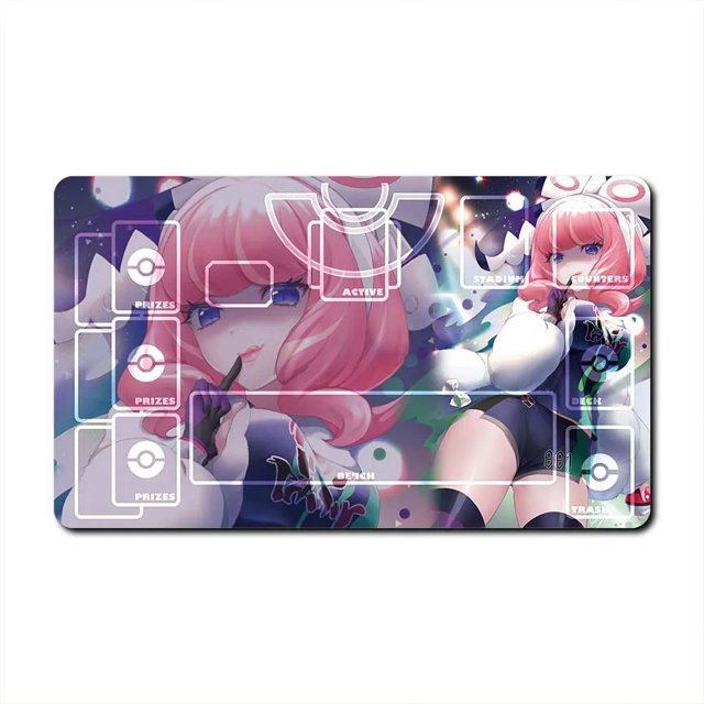 PTCG Playmat Dawn Marnie Single Lillie Lisia Iono Erika Table Mat Battle Pad Classics Anime Collection Cards Toy Gift