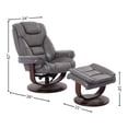 thumbnail image 2 of Heartland Furniture Gray Swivel Recliner Chair With Ottoman, Chair and Ottoman Set of 2-pcs, 2 of 4