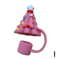 thumbnail image 6 of Pekkaxy Christmas Straw Cover Lid for 30 40 oz Tumblers, Reusable Silicone Straw Topper, 6 of 8