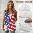 thumbnail image 6 of Uorisanigo American Flag Stripe Women's Jacket Vest Lightweight Sleeveless Women's Suit Vest Open Front with Pockets Waistcoat Vests Elegant Size S, 6 of 7