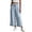 Blue Pants, variant on Women Casual Wide Leg Pants For Relaxed Fit Summer Trousers With Fringe Detail And Cropped Relaxed Fit Ladies Solid Color Dailywear