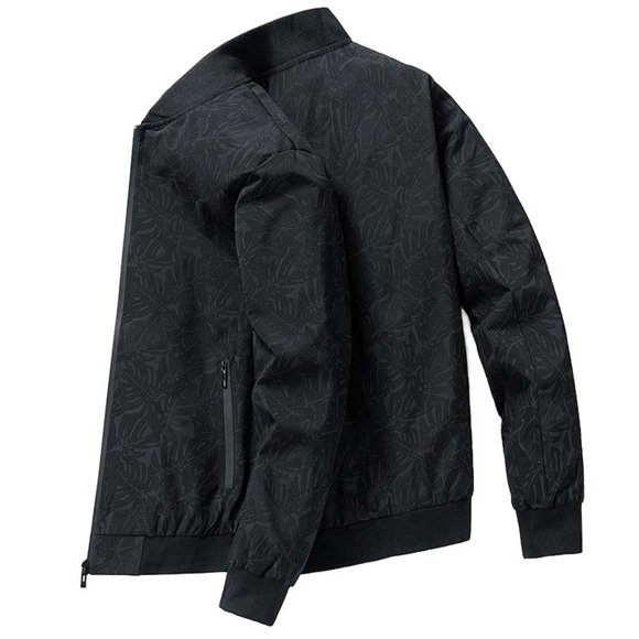 Ediodpoh Mens Coat Spring Autumn Versatile Stand Collar Casual Jacket Mens Jackets Black M