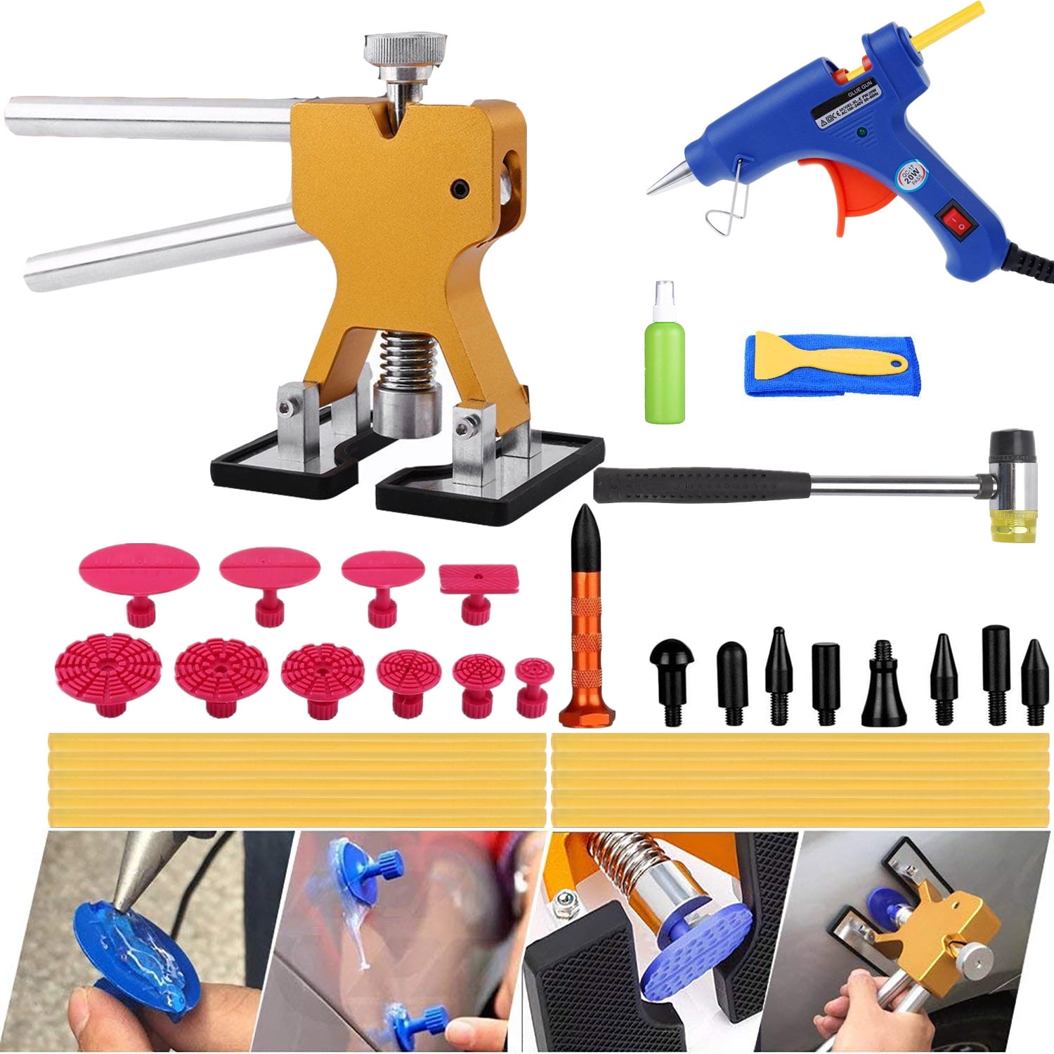 Details about   Paintless Removing Dent Car Body Repair Puller Dents Auto Body Repair Tools 