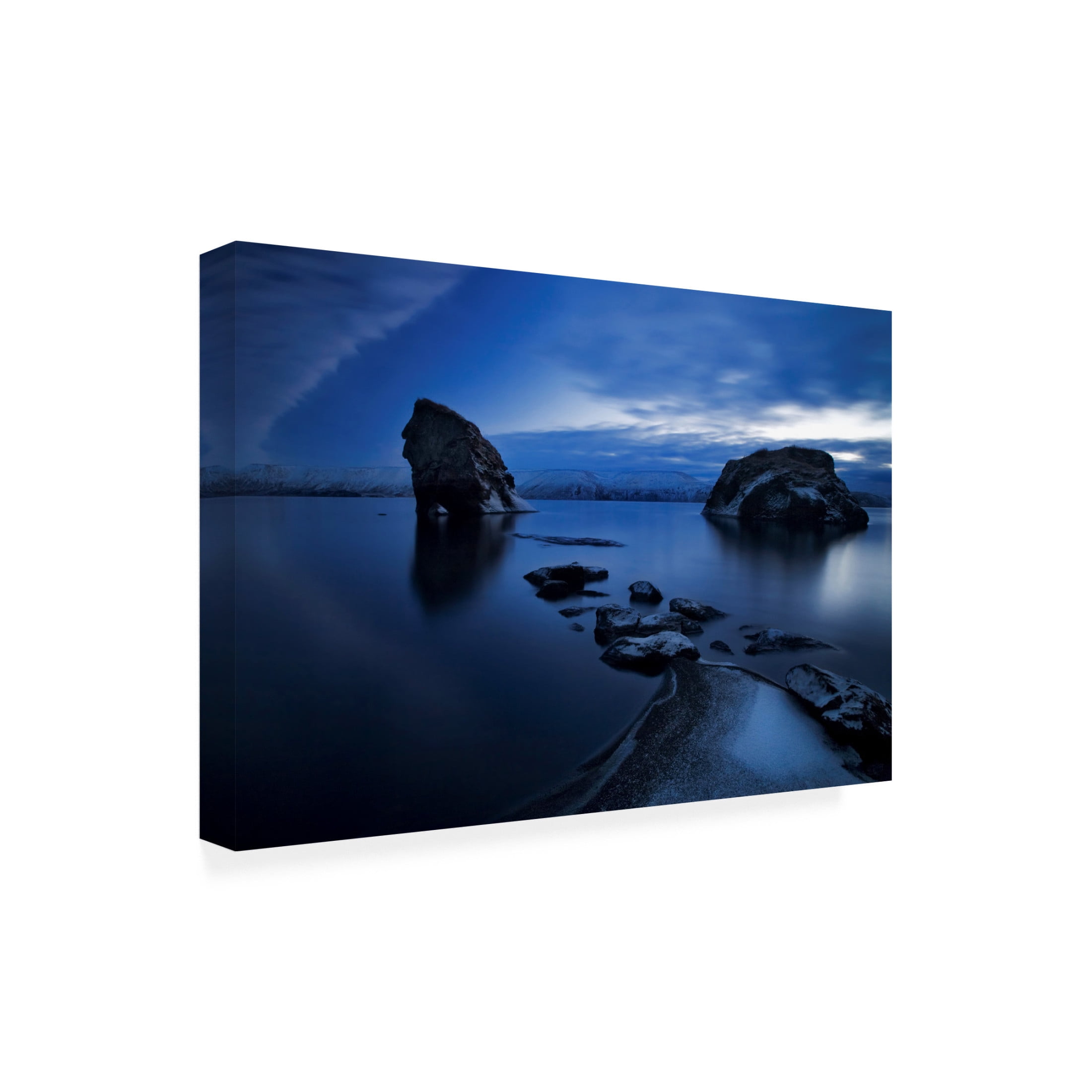Canvas Wall Art - Bragi Ingibergsson - 'Blues' Wall Art for Living Room, Bedroom, or Office D?cor by Trademark Fine Art - 24 x 16 Inches