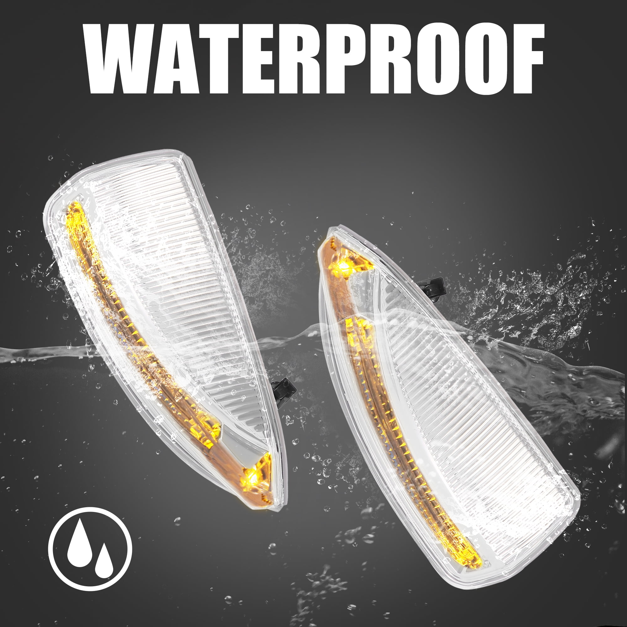 Left & Right Wing Mirror Indicator Turn Signal Light Fit For Mercedes W204 C300