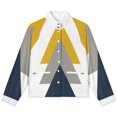 thumbnail image 4 of Jackets for Women Winter Coat Jackets Flannel Stand Collar Jacket(Abstract Geometric Triangle Art,Size:S-4XL), 4 of 7