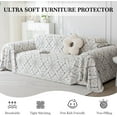thumbnail image 7 of TOPCHANCES Chenille Couch Cover Sofa Slipcovers Towel Cover Couch Furniture Pet Protector Throws Blanket  (180*300cm, Grey), 7 of 7